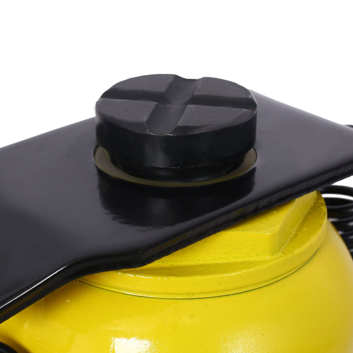 Air Hydraulic Bottle Jack 20 Ton/44029 LBS All Welded 10.2 - 19.7 inch Lifting Range Manual Handle and Pump - Yellow - Fab Heavy Parts