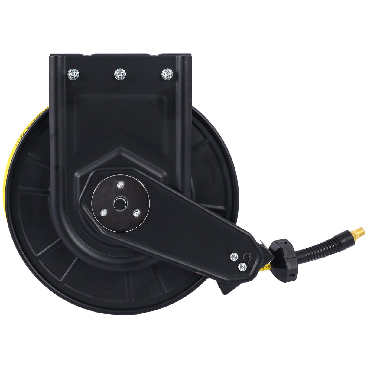 Air Reel Retractable 3/8" Inch x 50' Feet Flex Hybrid Polymer Hose Max 300 PSI Heavy Duty Steel Frame - Fab Heavy Parts