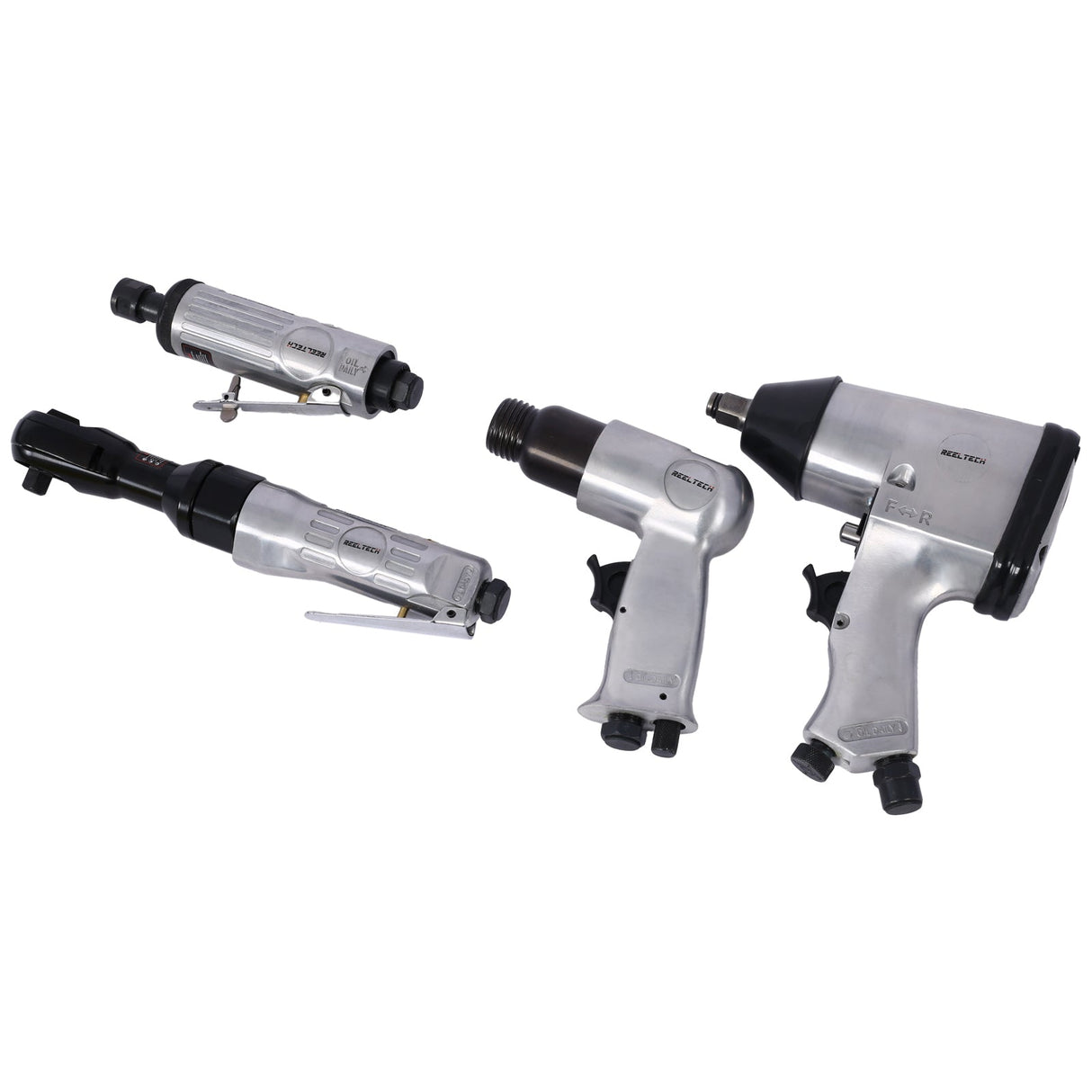 Air Tool and Accessories Kit 71 Piece Impact Wrench Air Ratchet Die Grinder Air Hammer Hose Fittings with Storage Case - Fab Heavy Parts