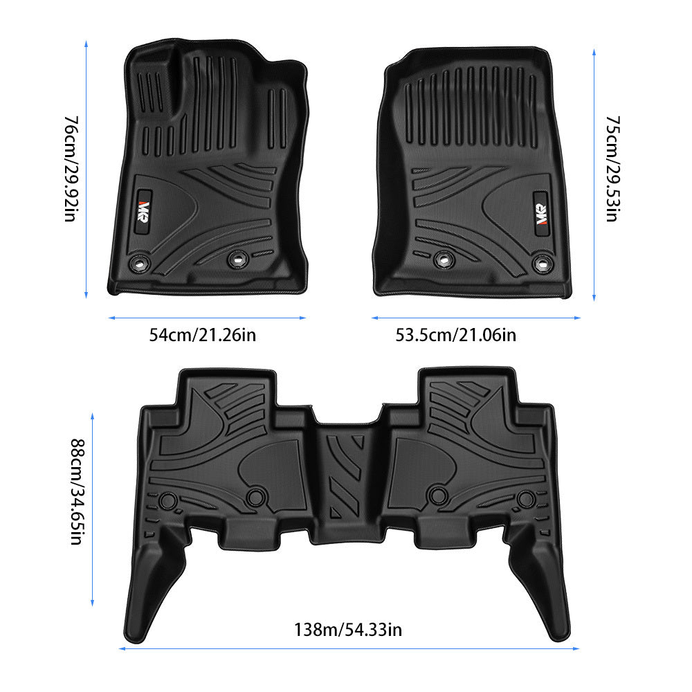 All Weather TPE Custom Fit Floor Liner for Toyota 4Runner 2013 - 2024 & for Lexus GX460 2014 - 2023 - Fab Heavy Parts