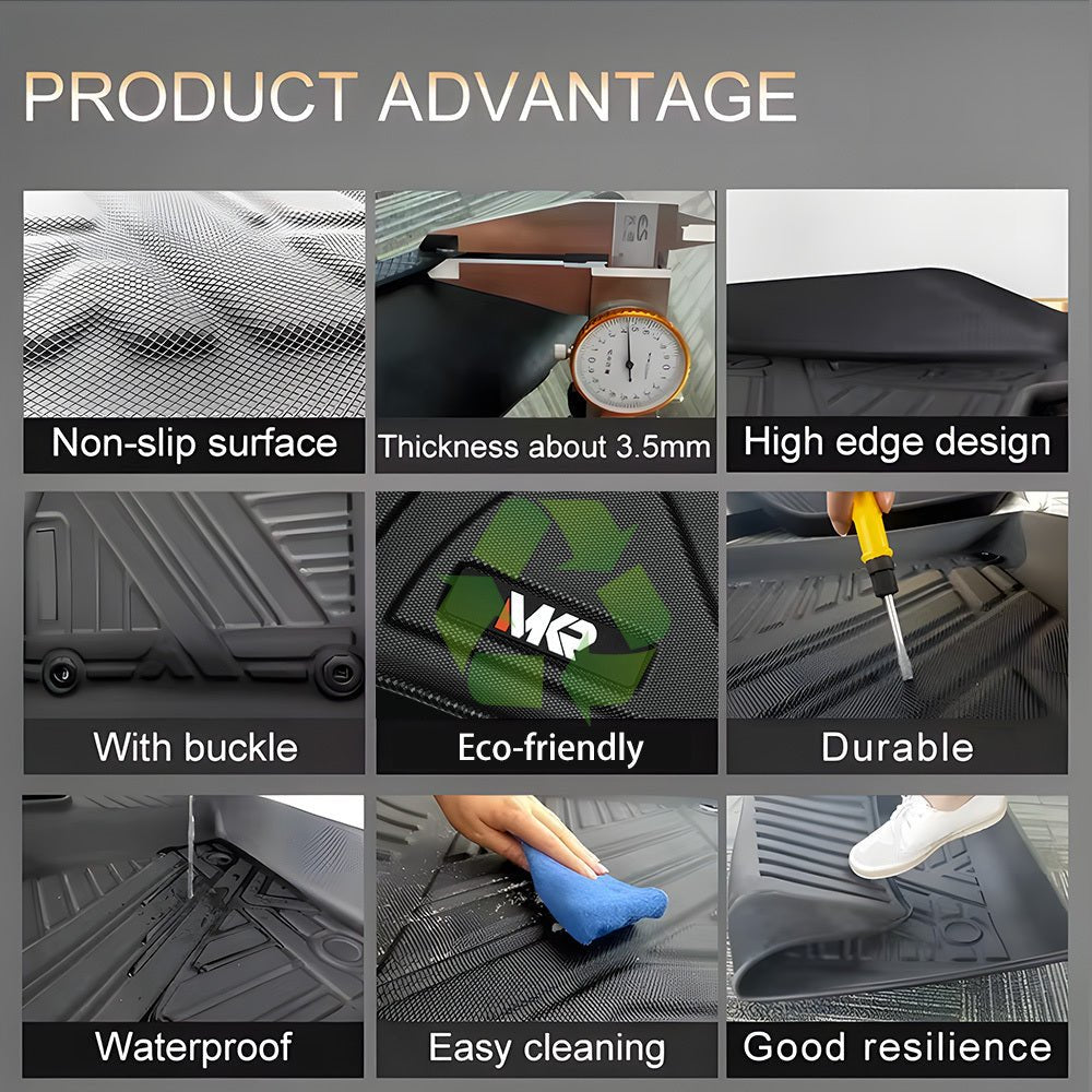 All Weather TPE Custom Fit Floor Liner for Toyota 4Runner 2013 - 2024 & for Lexus GX460 2014 - 2023 - Fab Heavy Parts