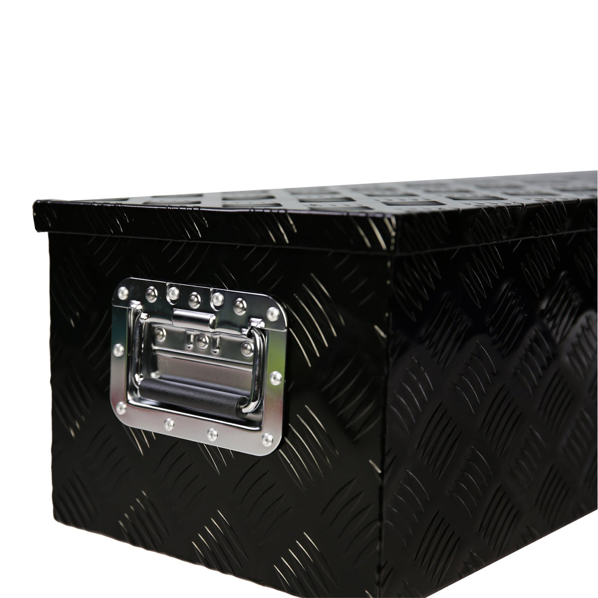 Aluminum Long Tool Box with Side Handle Lock and 2 Keys 38.8"×12.8"×10.4" - Fab Heavy Parts
