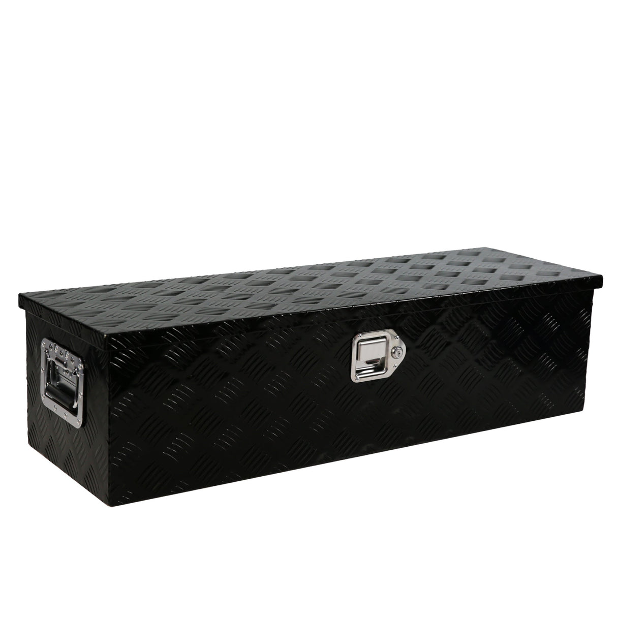 Aluminum Long Tool Box with Side Handle Lock and 2 Keys 38.8"×12.8"×10.4" - Fab Heavy Parts