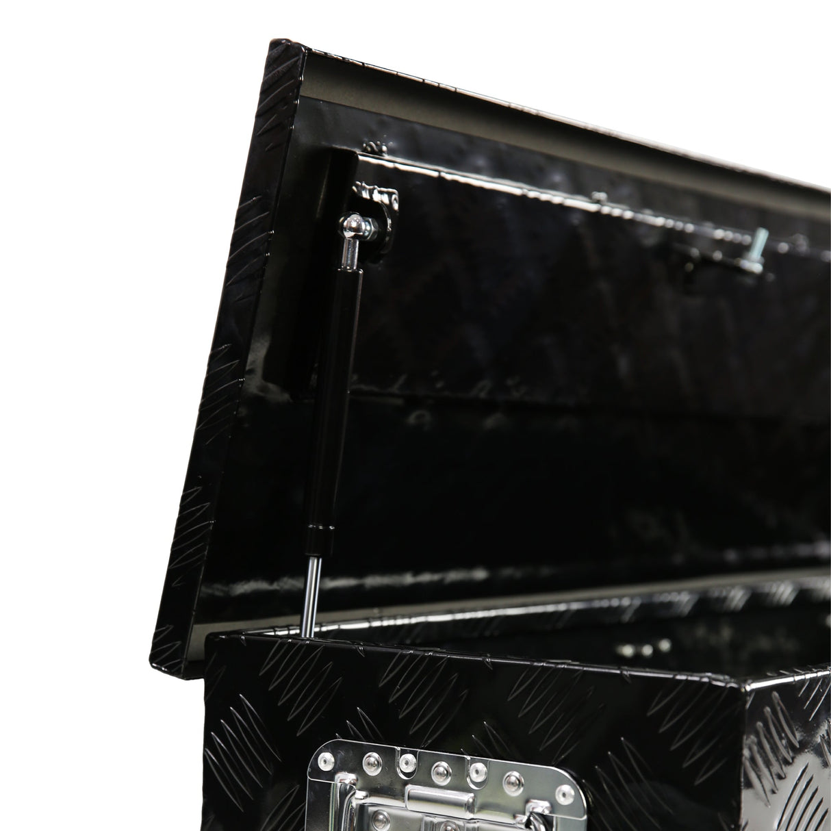 Aluminum Long Tool Box with Side Handle Lock and 2 Keys 38.8"×12.8"×10.4" - Fab Heavy Parts