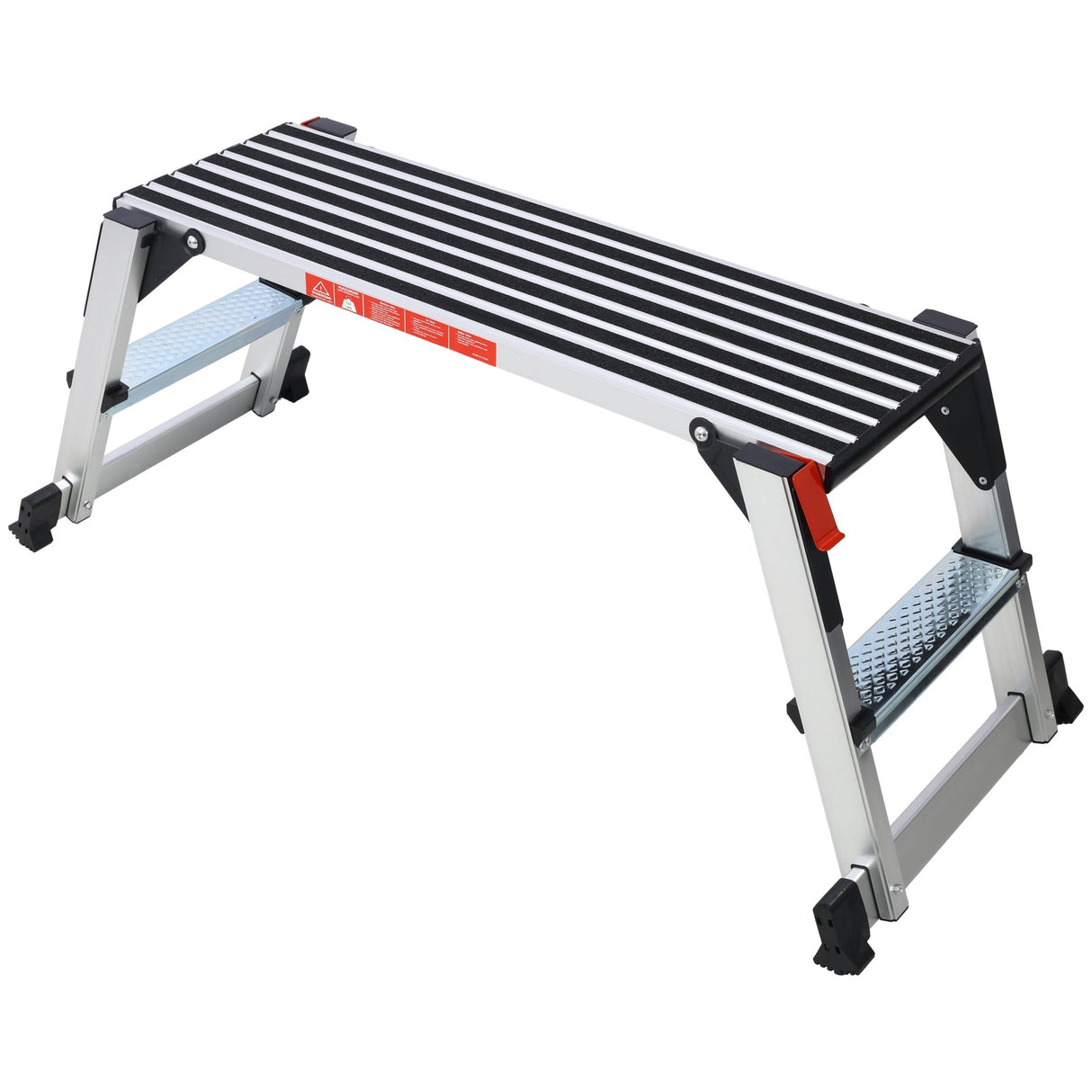 Aluminum Platform Non - Slip Folding Work Bench Drywall Stool Ladder 330lbs Capacity - Fab Heavy Parts