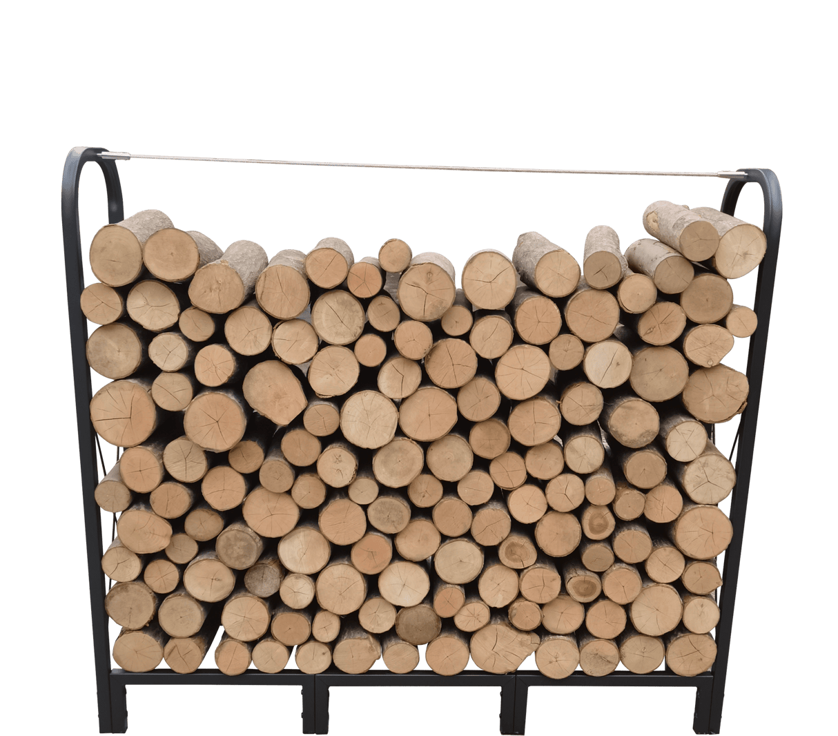 Artibear Firewood Rack Stand 4.1ft Heavy Duty Logs Holder - Matte Black - Fab Heavy Parts