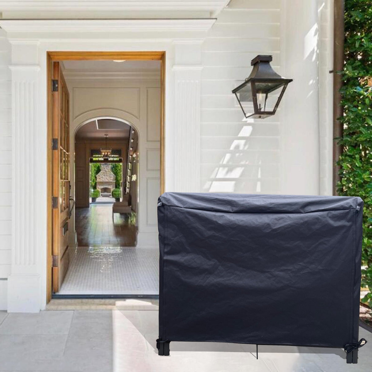 Artibear Firewood Rack Stand 4ft Heavy Duty Logs Holder - Matte Black - Fab Heavy Parts