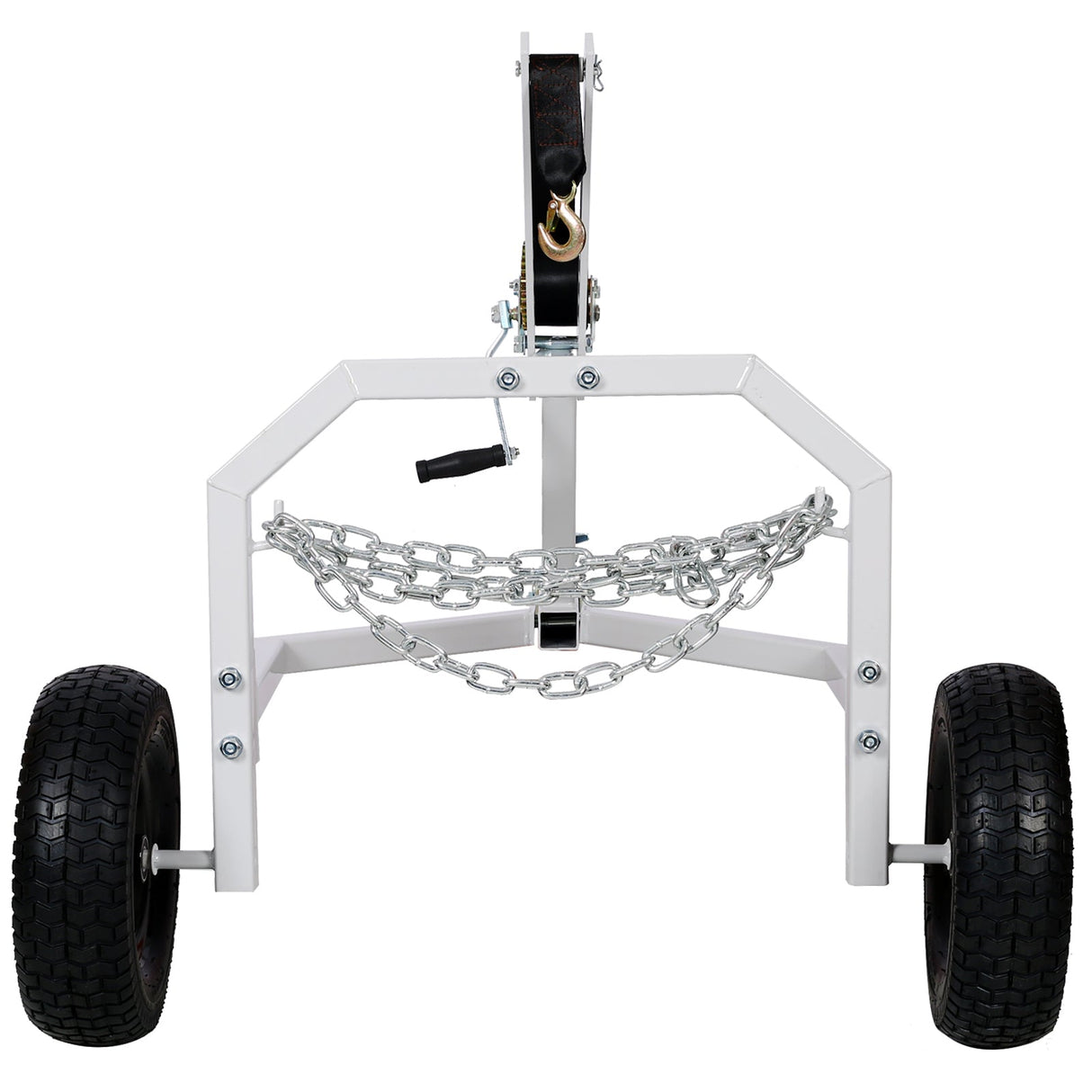 ATV Log Skidding Arch and Holder 1,000 - Lb. Capacity 24in Dia. Cream White - Fab Heavy Parts