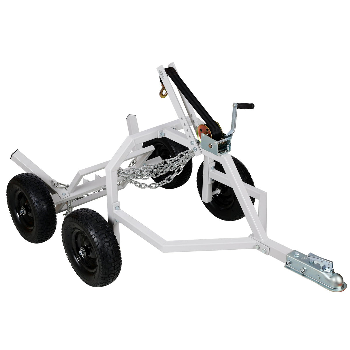 ATV Log Skidding Arch and Holder 1,000 - Lb. Capacity 24in Dia. Cream White - Fab Heavy Parts