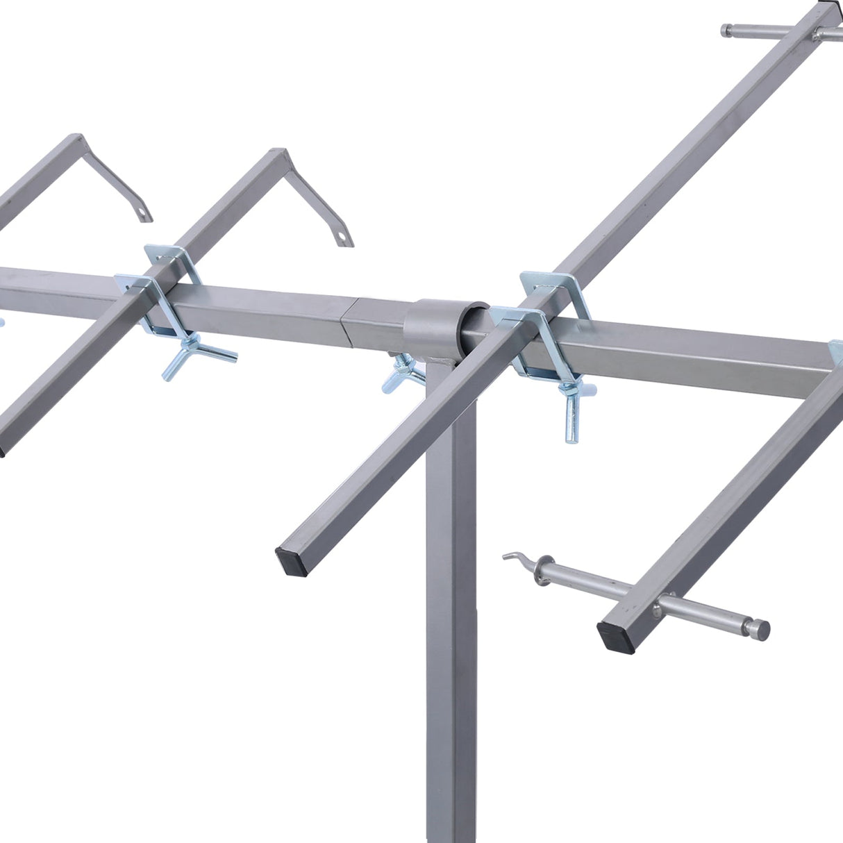 Auto Paint Stand Panel Hood Hanger Spray Rack 360º Rotating - Silver - Fab Heavy Parts