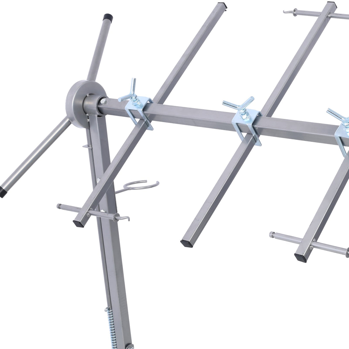 Auto Paint Stand Panel Hood Hanger Spray Rack 360º Rotating - Silver - Fab Heavy Parts