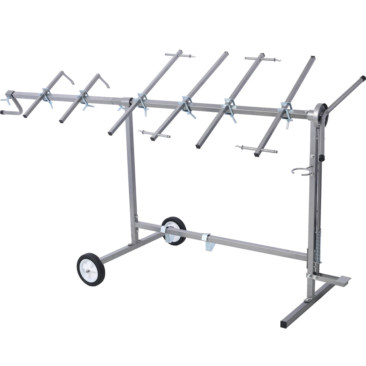 Auto Paint Stand Panel Hood Hanger Spray Rack 360º Rotating - Silver - Fab Heavy Parts