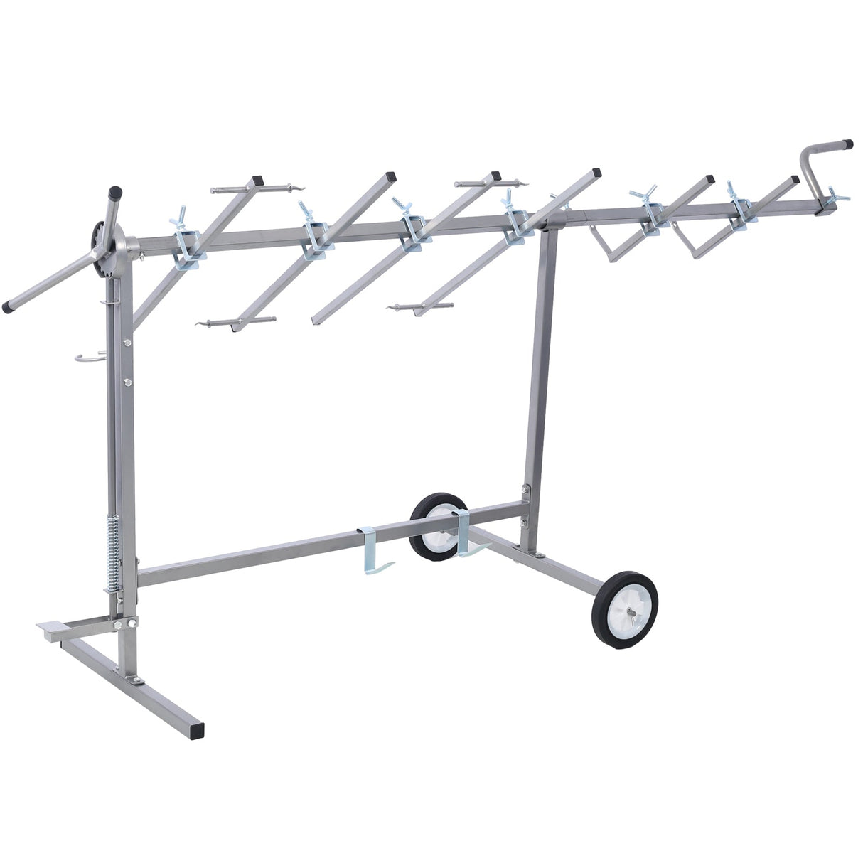 Auto Paint Stand Panel Hood Hanger Spray Rack 360º Rotating - Silver - Fab Heavy Parts