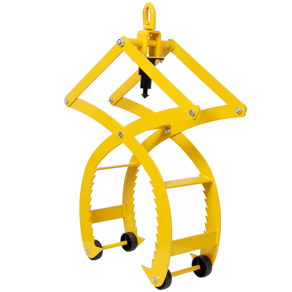Automatic Grip and Release Log Tongs 360° Swivel Lifting Tongs with 4 Claws 21' Open 3300 LBS Capacity - Fab Heavy Parts