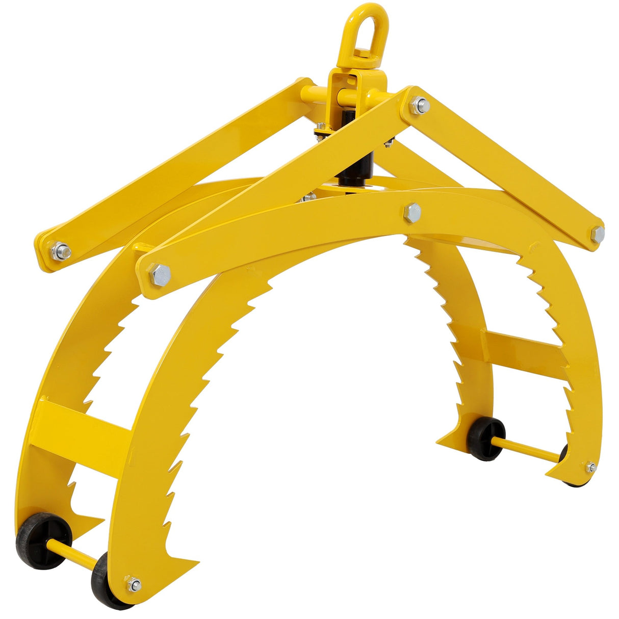 Automatic Grip and Release Log Tongs 360° Swivel Lifting Tongs with 4 Claws 25'' Open 3300 LBS Capacity - Fab Heavy Parts