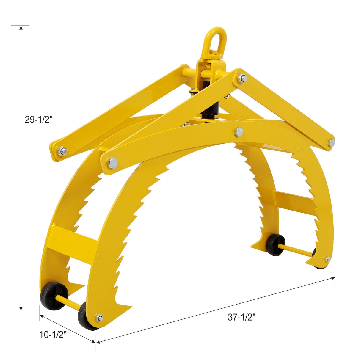 Automatic Grip and Release Log Tongs 360° Swivel Lifting Tongs with 4 Claws 25'' Open 3300 LBS Capacity - Fab Heavy Parts