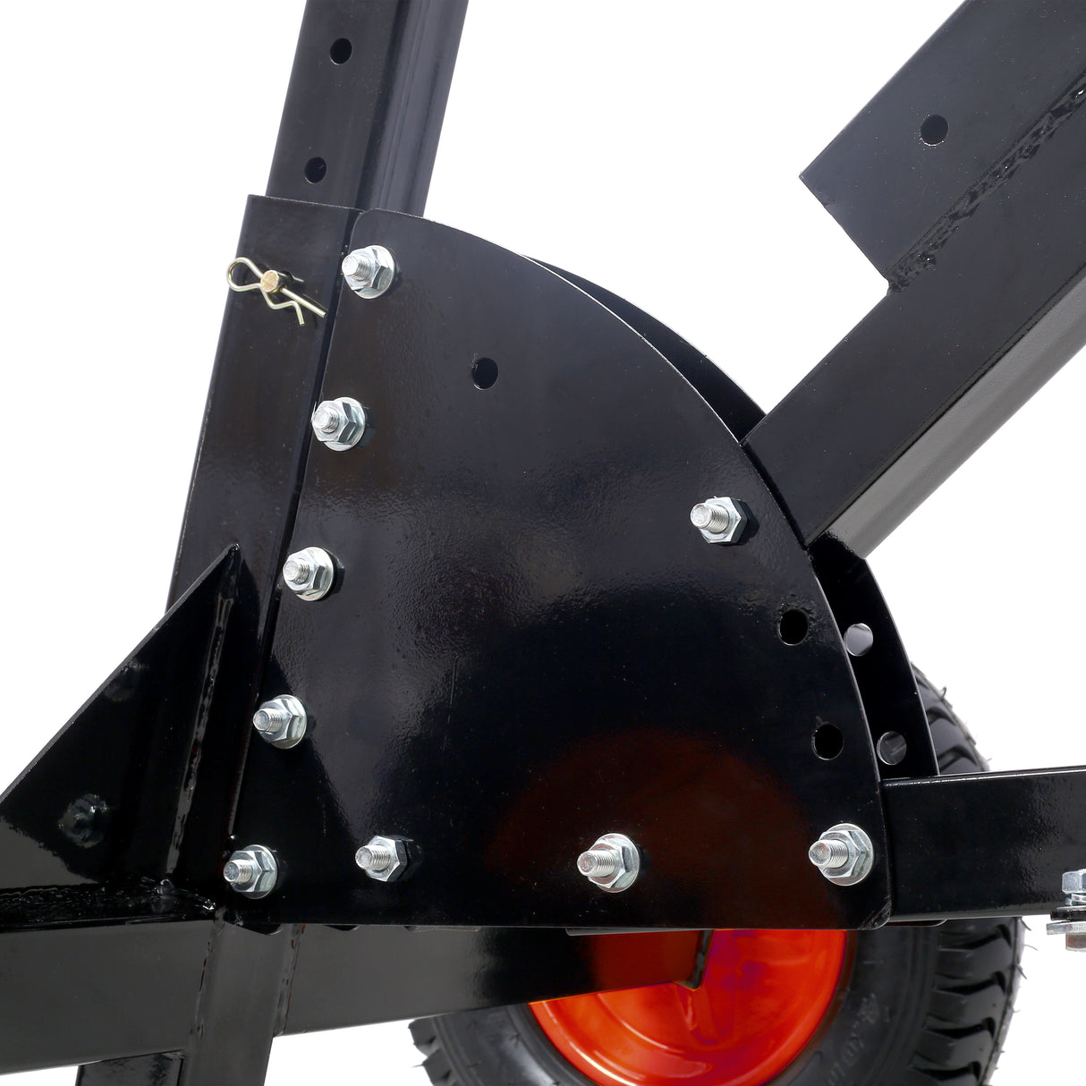 2-in-1 Heavy Duty 1,500lbs Trailer Dolly Load Capacity Mover 2" Hitch Ball 24''-35.4'' Adjustable Height RV Boat--Black Red