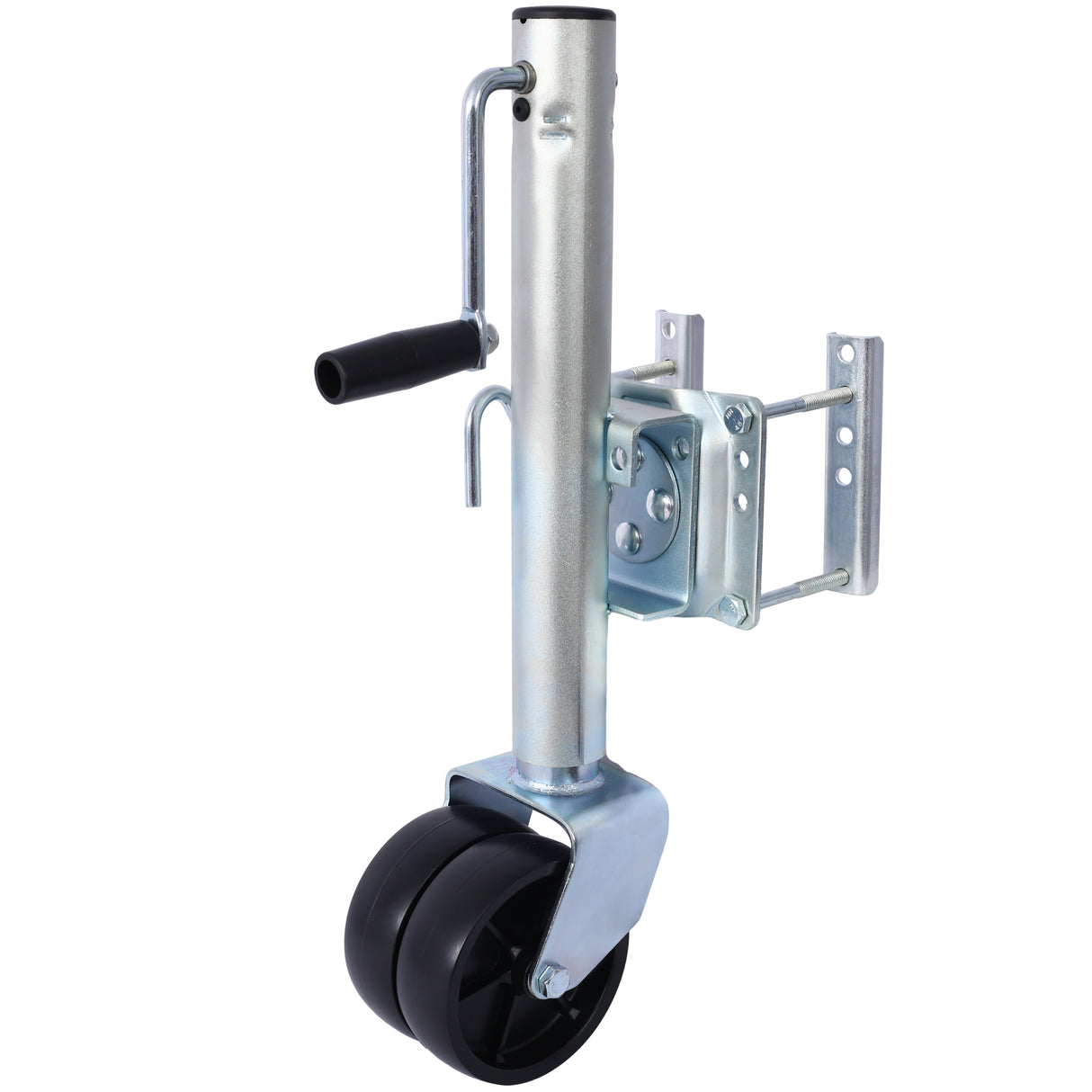 1500lbs Trailer Jack with Double Wheel Adjustable 12" Lift Swivel Tongue Towing