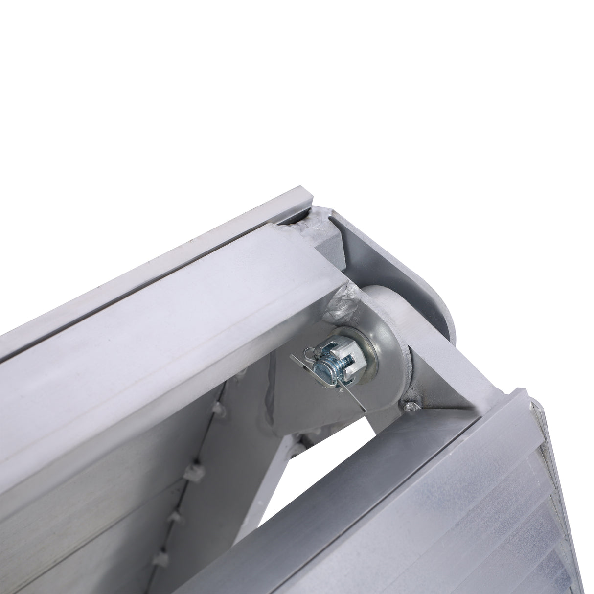 2PCS Truck Ramps 80"x12" Portable Loading Ramp 1500 LBS Capacity Aluminum Folding with Handle & Buckle--Silver