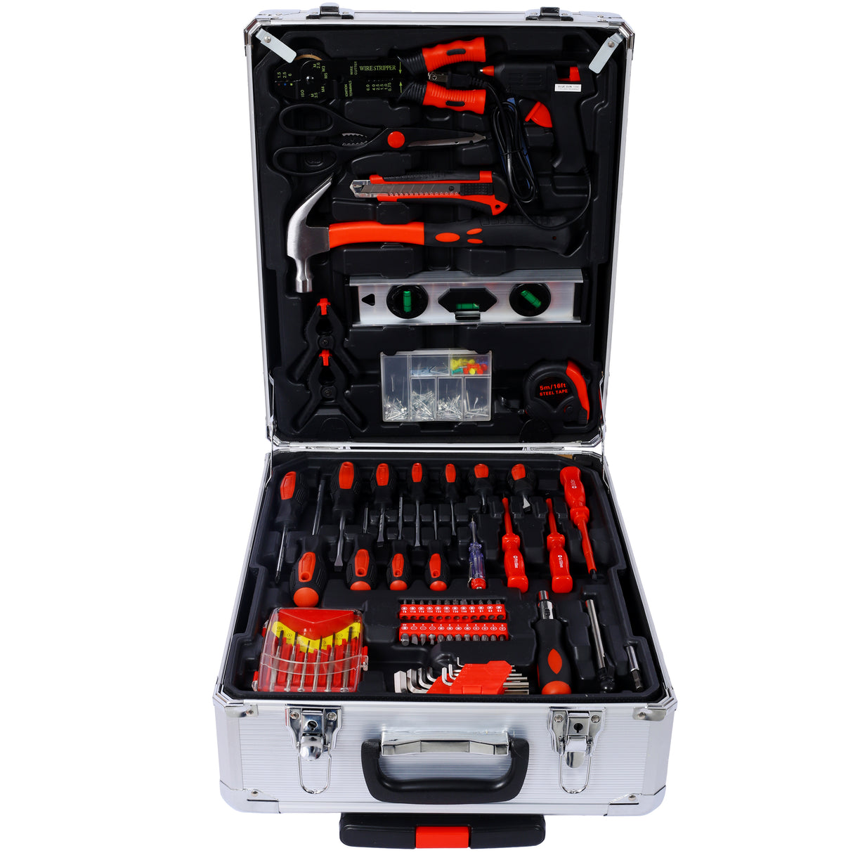 899pcs Home Repair Tool Set Kit Toolbox Storage Case with 4 Drawers General Household Tool Kit with Rolling Tool Box