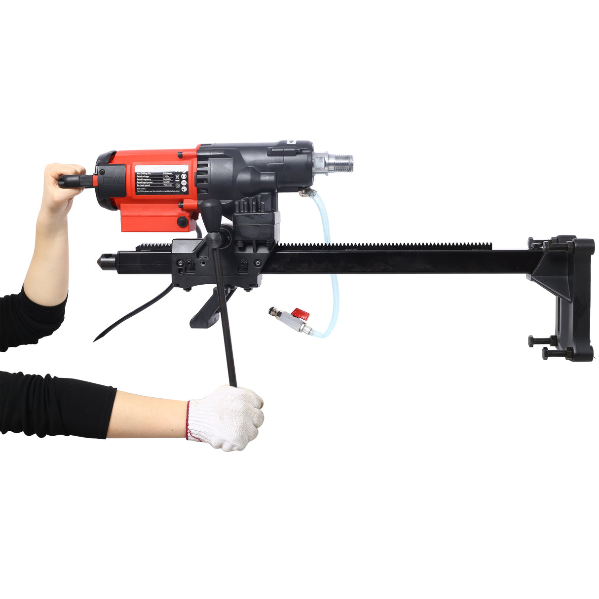 Diamond Core Drilling Machine 9in Wet&Dry Concrete Core Drill Rig with Stand 750RPM Speed 3200W