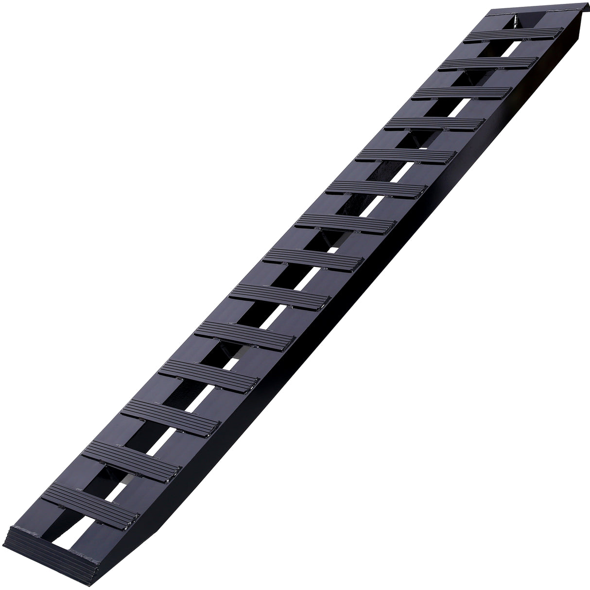 Rampas de servicio pesado de 1 par con extremo de fijación con gancho superior, carga universal 84" incógnita 14" 8800 libras de aluminio negro