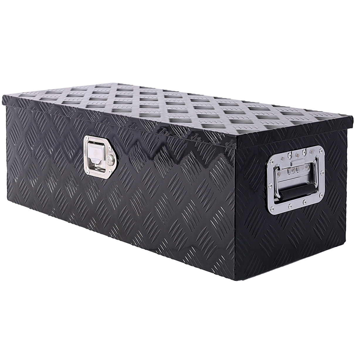 Caja de herramientas de aluminio de camión de 30 pulgadas Caja de herramientas pesadas con llaves de bloqueo-negro