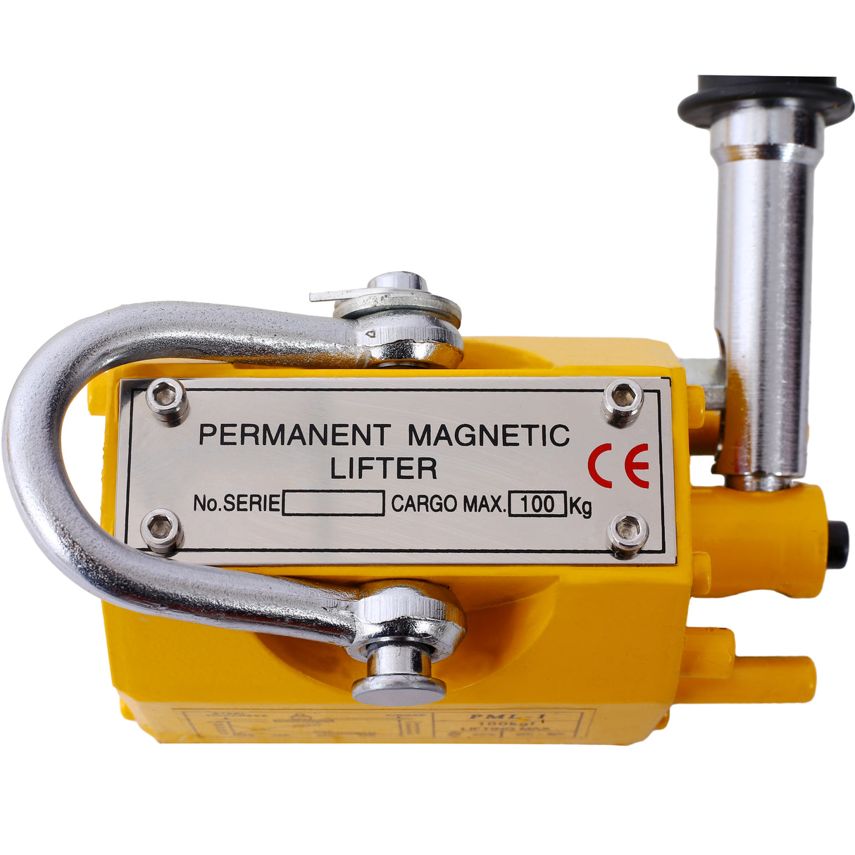 Permanent Magnetic Lifting with Release 220lbs/100kg Heavy Duty Magnet 2.5 Safety Factor Neodymium & Steel