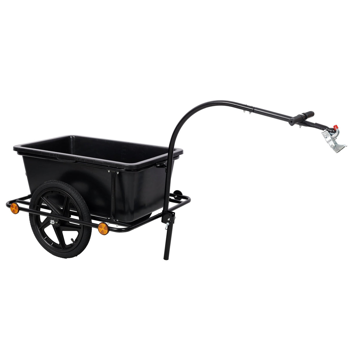 Bike Cargo Trailer with Support Bar Waterproof Cover, Removable Box, Utility Bike Wagon Trailer for Shopping Camping and Outdoor Activities - Fab Heavy Parts