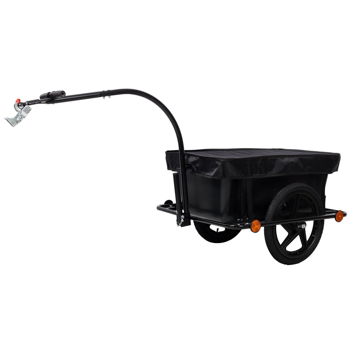 Bike Cargo Trailer with Support Bar Waterproof Cover, Removable Box, Utility Bike Wagon Trailer for Shopping Camping and Outdoor Activities - Fab Heavy Parts