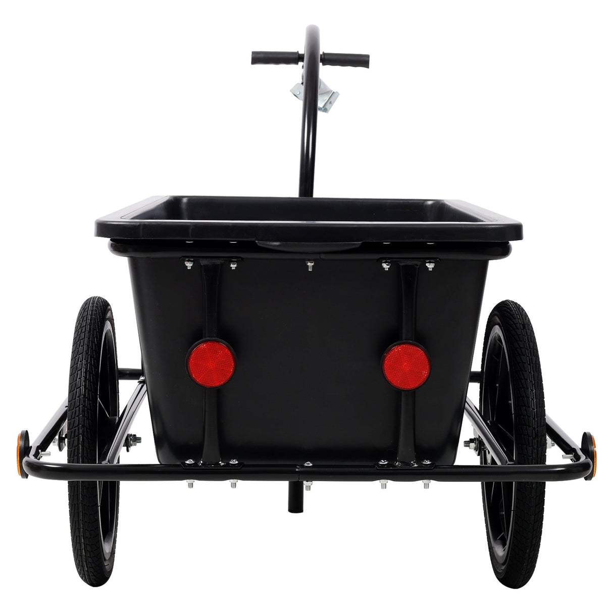 Bike Cargo Trailer with Support Bar Waterproof Cover, Removable Box, Utility Bike Wagon Trailer for Shopping Camping and Outdoor Activities - Fab Heavy Parts
