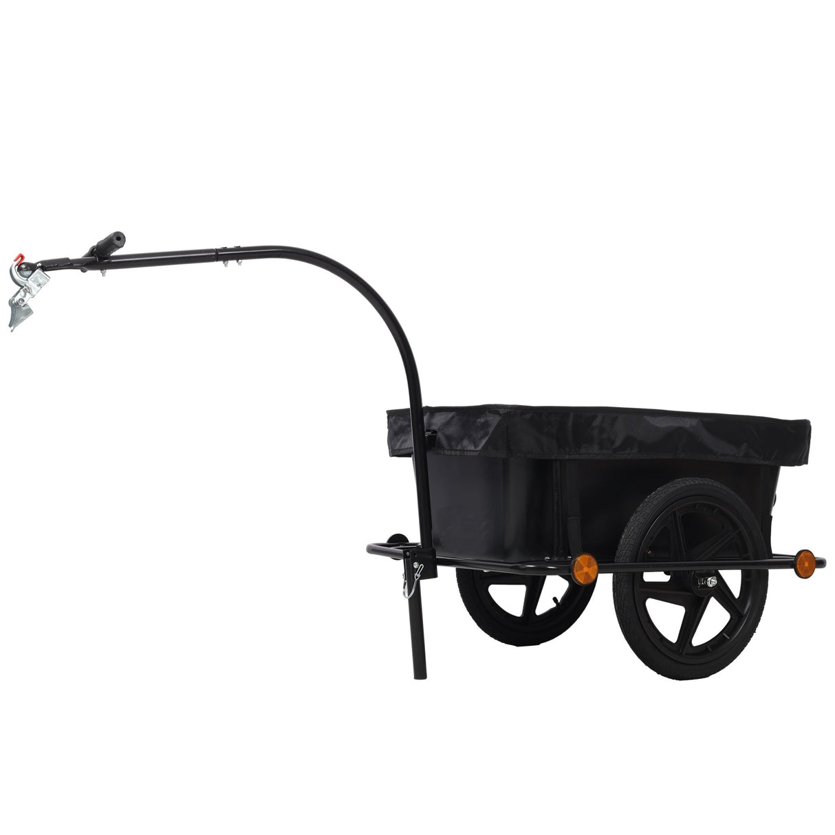 Bike Cargo Trailer with Support Bar Waterproof Cover, Removable Box, Utility Bike Wagon Trailer for Shopping Camping and Outdoor Activities - Fab Heavy Parts