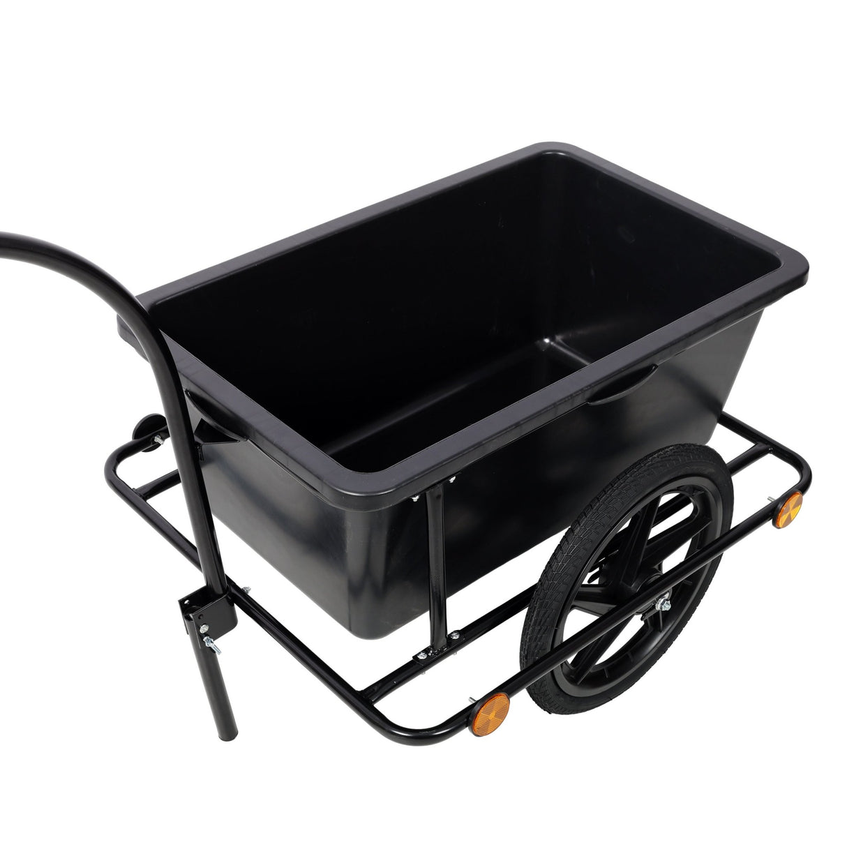 Bike Cargo Trailer with Support Bar Waterproof Cover, Removable Box, Utility Bike Wagon Trailer for Shopping Camping and Outdoor Activities - Fab Heavy Parts