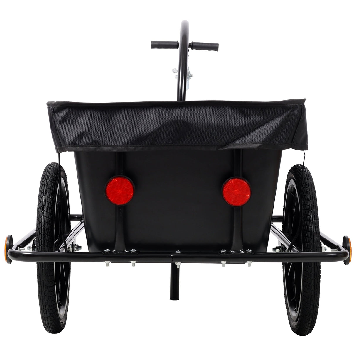 Bike Cargo Trailer with Support Bar Waterproof Cover, Removable Box, Utility Bike Wagon Trailer for Shopping Camping and Outdoor Activities - Fab Heavy Parts