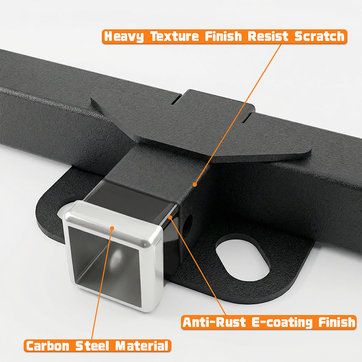 Black Class 3 Tow Trailer Hitch 2 Inch Receiver Compatible with 1983 - 2011 Ford Ranger 1994 - 2009 Mazda B2300 B3000 B4000 Pickup - Fab Heavy Parts