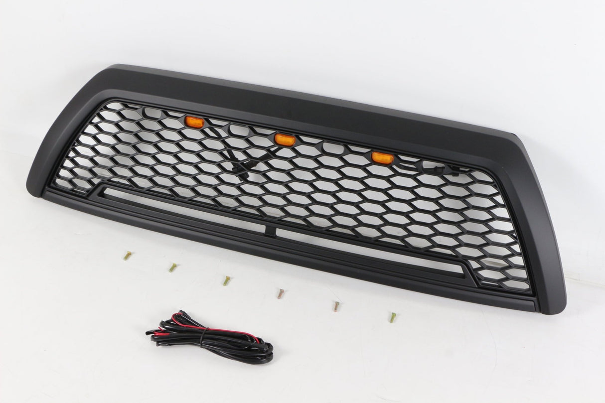 Black Front Grille with Light Fits For Toyota 4 Runner 2006 - 2009 Honeycomb Grill - Fab Heavy Parts