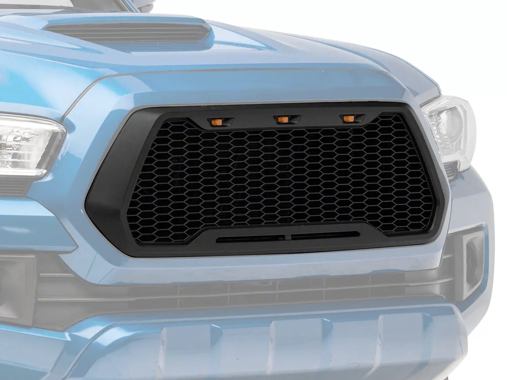 Black Mesh Grille For Toyota Tacoma 2016 - 2023 (Not Fit Truck with Radar Behind the Badge) - Fab Heavy Parts