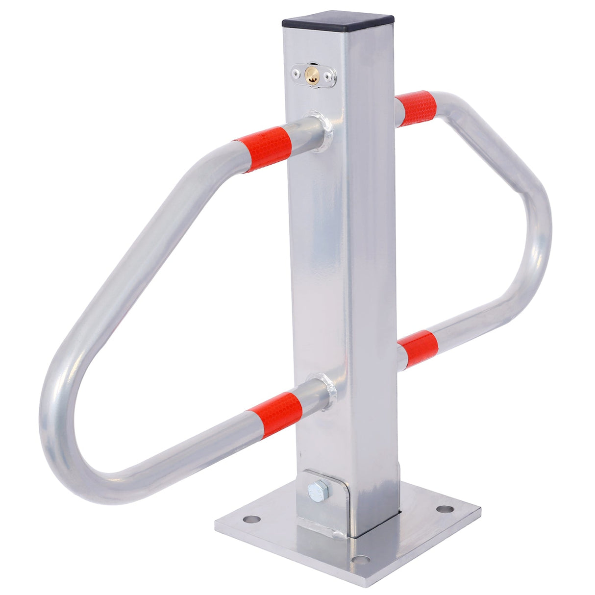 Bollard Pole Barrier with Lock - Gray - Fab Heavy Parts