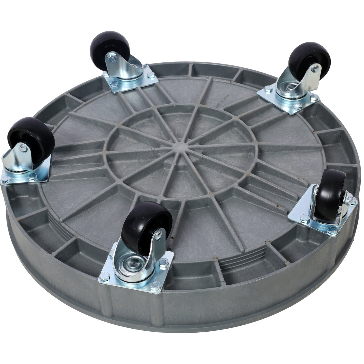 2Pcs Set 30 Gallon and 55 Gallon Heavy Duty Plastic Drum Dolly Durable 900 lb. Capacity Barrel with 5 Swivel Casters Wheel