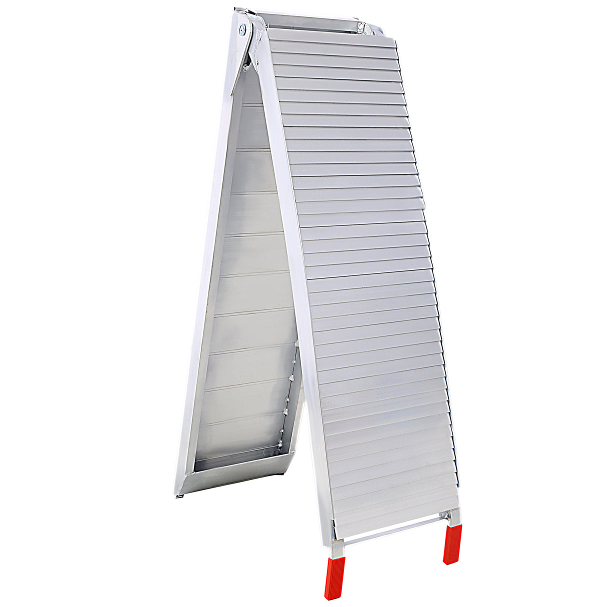 2PCS Truck Ramps 80"x12" Portable Loading Ramp 1500 LBS Capacity Aluminum Folding with Handle & Buckle--Silver