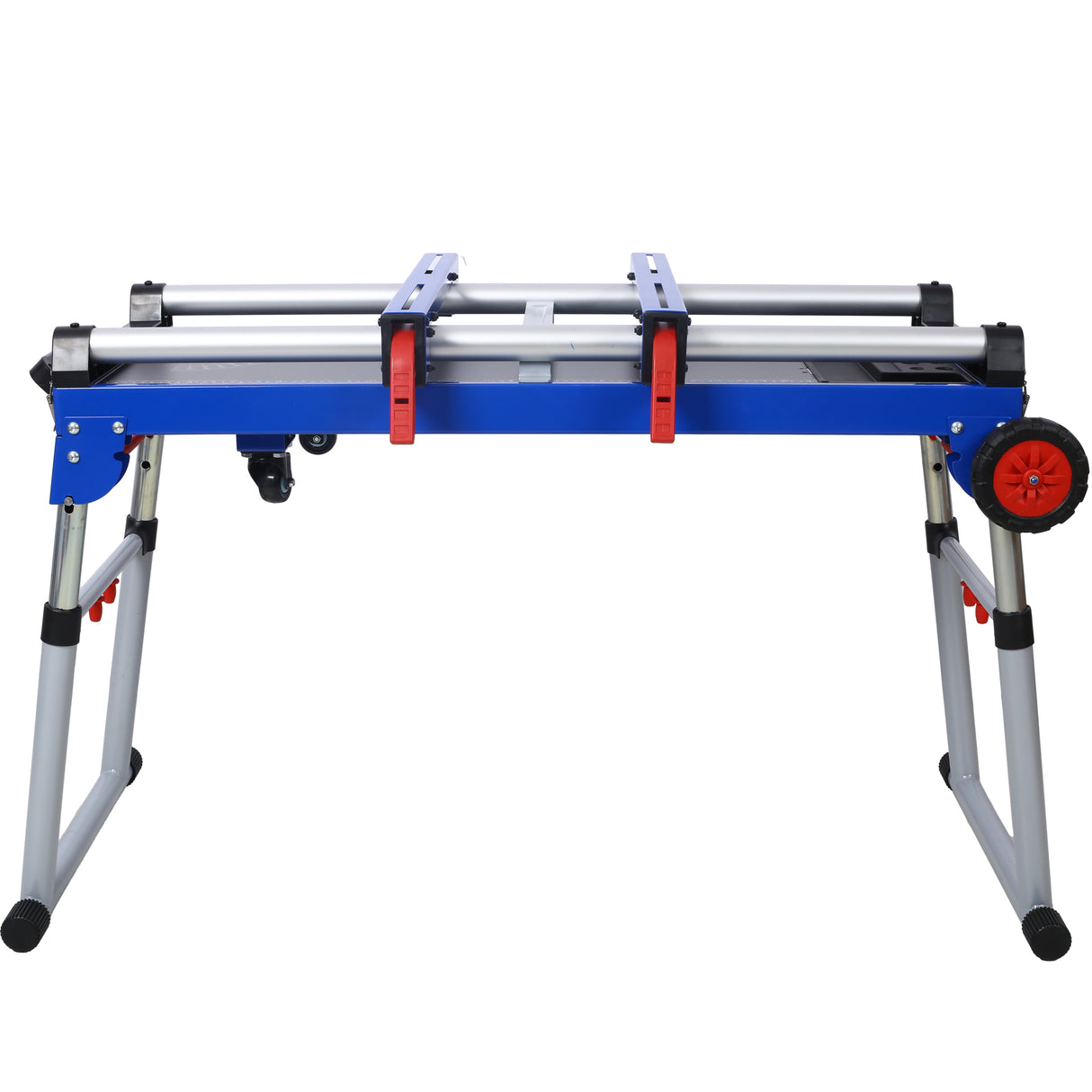 5-in-1 Portable Workbench with Detachable Miter Saw Stand & Height Adjustable Legs Scaffold/Dolly/Creeper/Platform