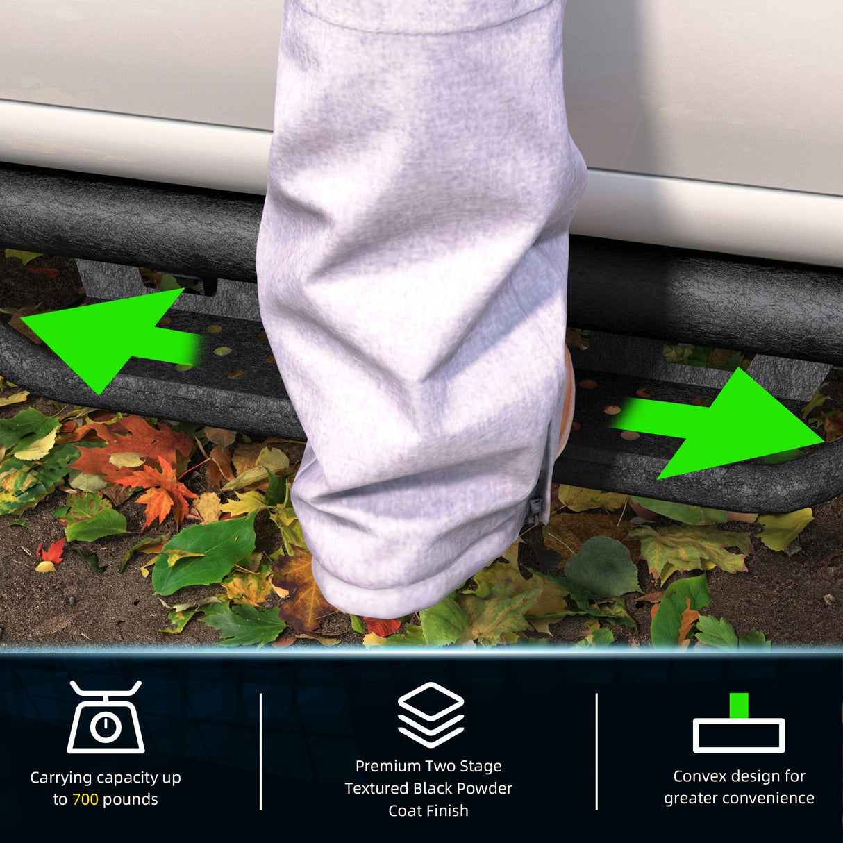 Cab Running Boards Compatible for 2019 - 2025 Chevy Silverado & GMC Sierra 1500/2020 - 2025 Chevrolet Silverado/GMC Sierra 2500 HD 3500 HD Crew Cab 2500HD/3500HD - Fab Heavy Parts