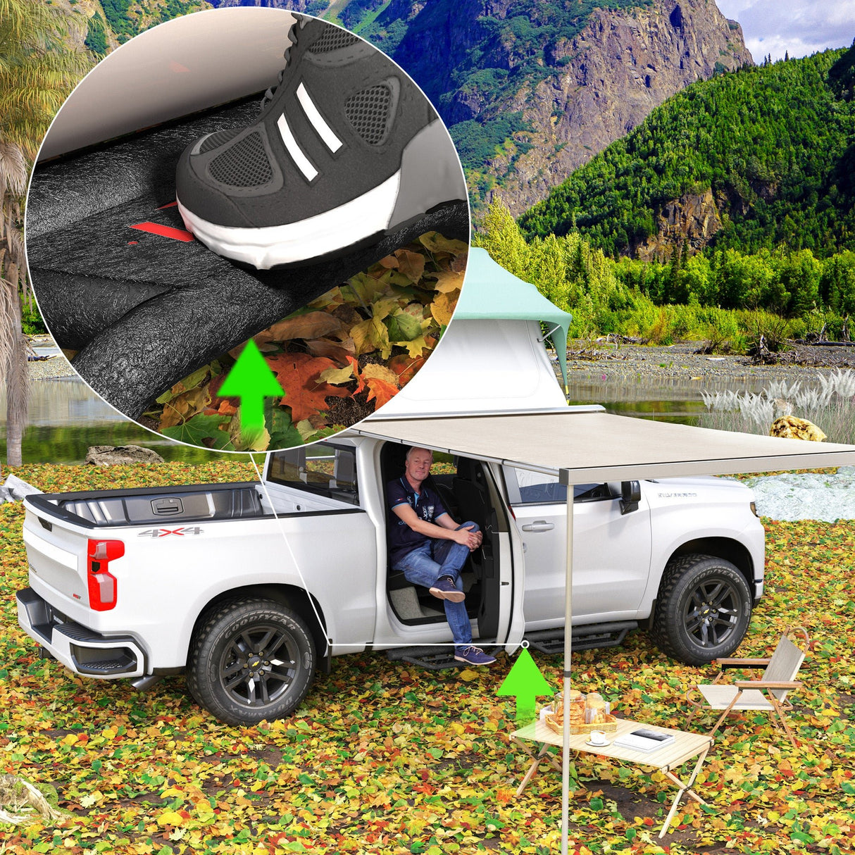 Cab Running Boards Compatible for 2019 - 2025 Chevy Silverado & GMC Sierra 1500/2020 - 2025 Chevrolet Silverado/GMC Sierra 2500 HD 3500 HD Crew Cab 2500HD/3500HD - Fab Heavy Parts