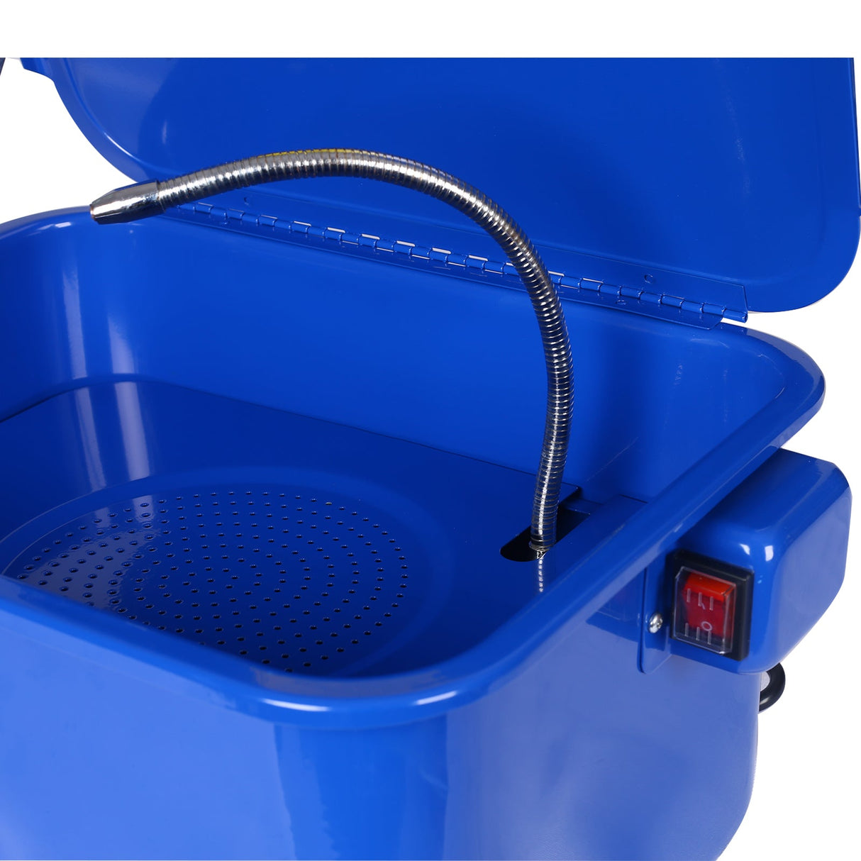 Cabinet Parts Benchtop Automotive Washer with 110v Electrical Pump 3.5 Gallon Blue - Fab Heavy Parts