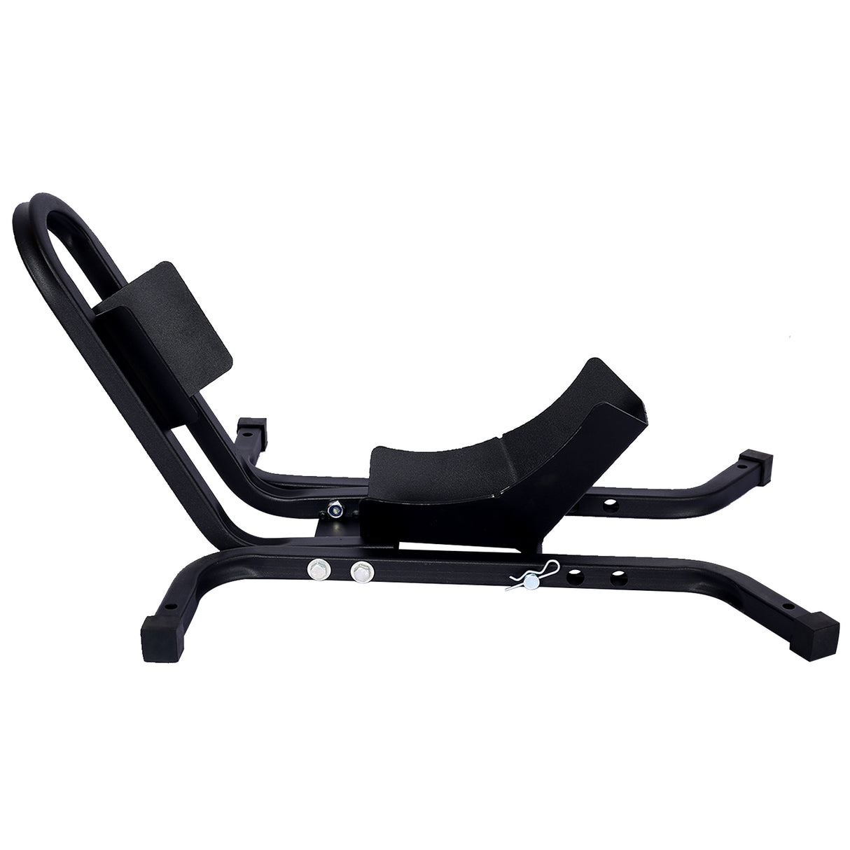 Cuña para neumático delantero de 1200 lb, soporte para ruedas de alta resistencia para 17"-21" Ruedas de acero--Negro