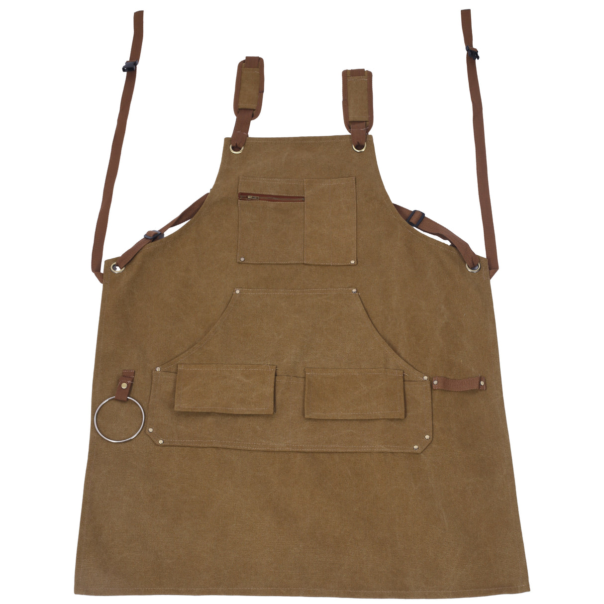 Long Apron Heavy Duty Canvas Tool 16 Oz--Brown