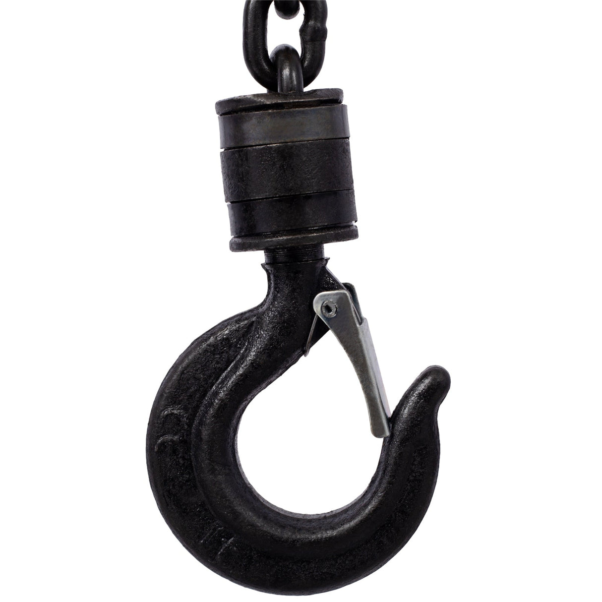 Chain Hoist 2200lbs 1T Capacity 10ft with 2 Heavy Duty Hooks Manual Steel Construction - Black - Fab Heavy Parts