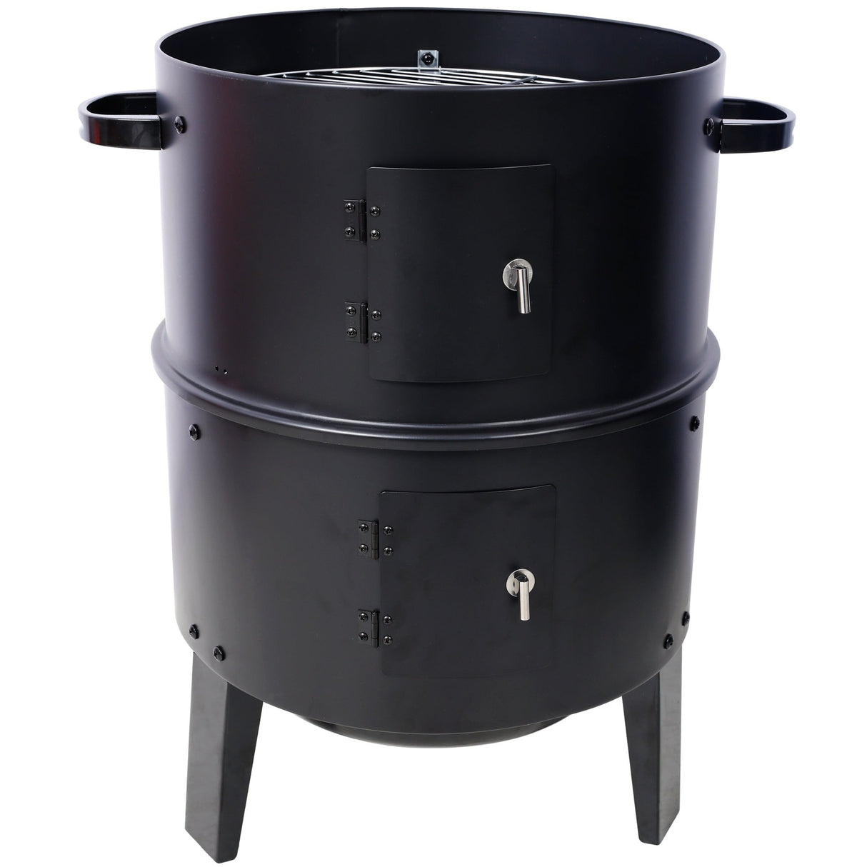 Charcoal Smoker Grill 16 Inch Vertical BBQ Grill - Black - Fab Heavy Parts