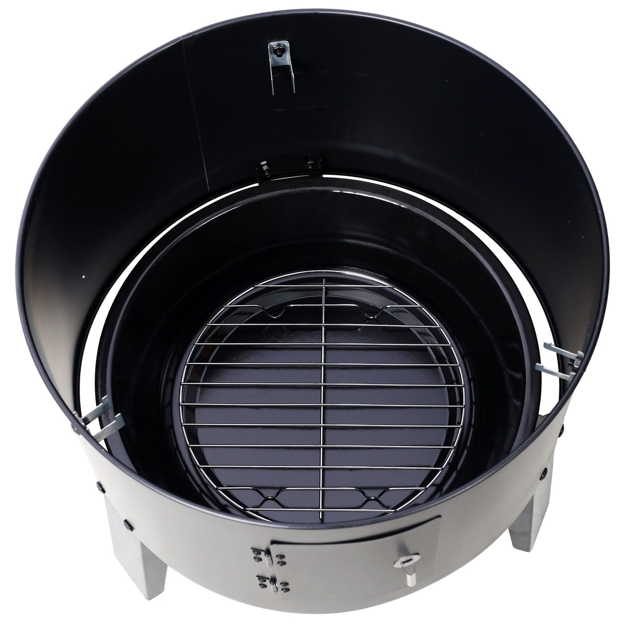 Charcoal Smoker Grill 16 Inch Vertical BBQ Grill - Black - Fab Heavy Parts