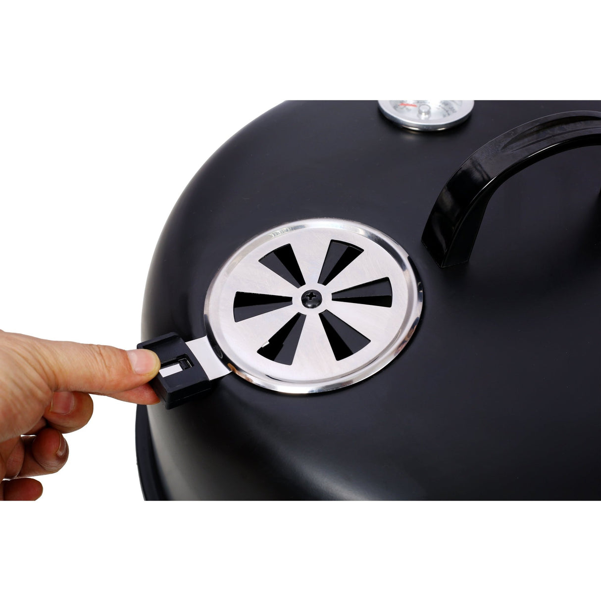 Charcoal Smoker Grill 16 Inch Vertical BBQ Grill - Black - Fab Heavy Parts